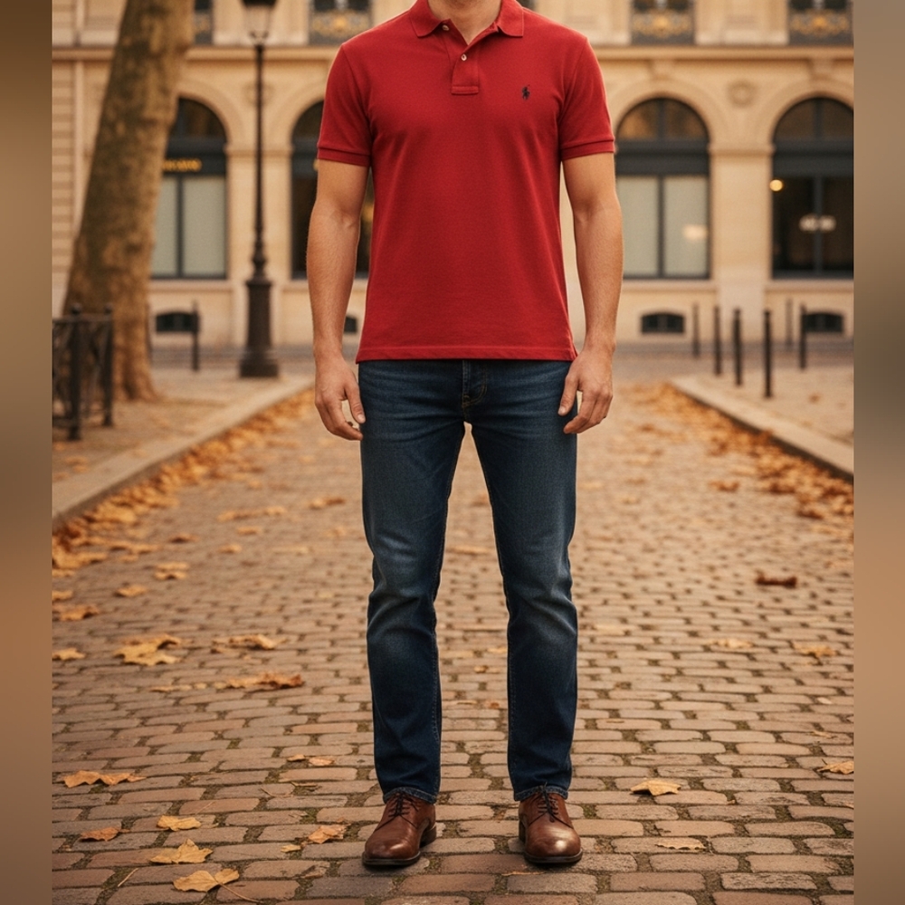 Polo Ralph Lauren Sport Short Sleeve Casual Classic‎ Fit Shirt Mens LG
